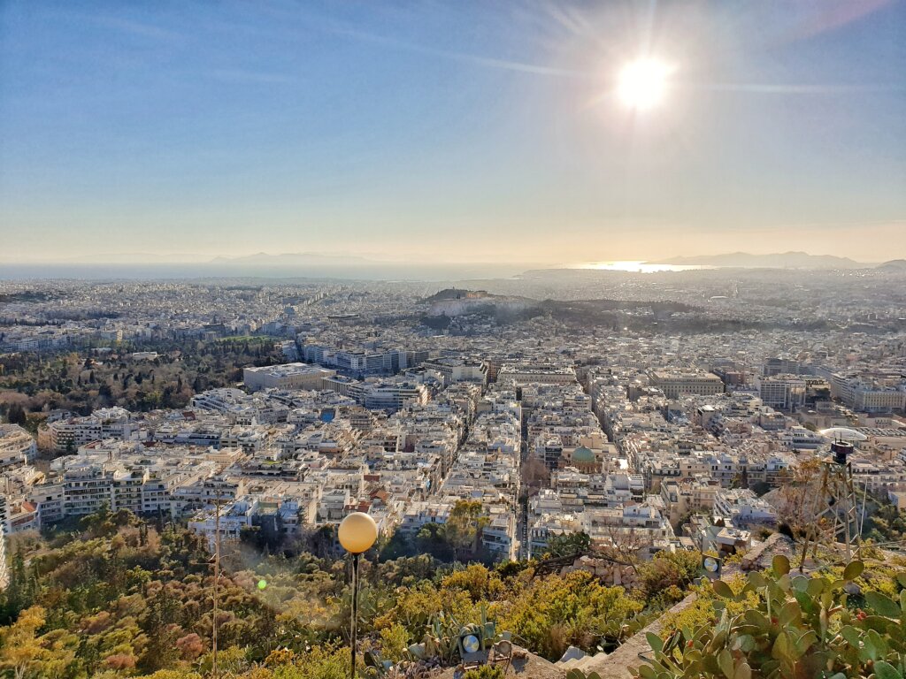 View on Acropolis from Lycabettus Hills