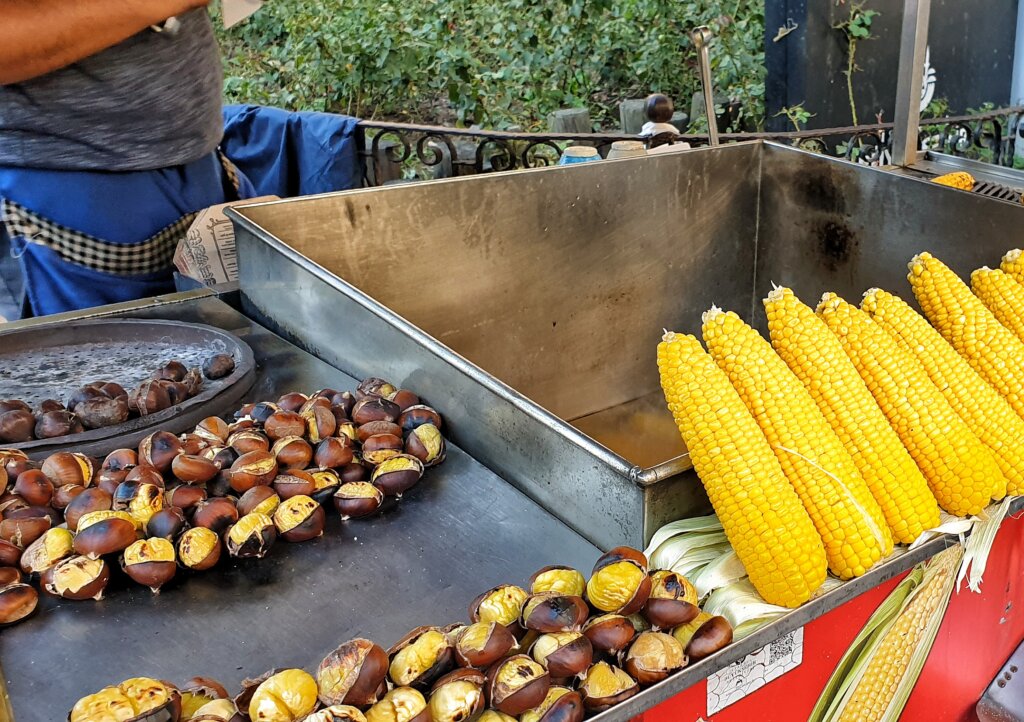 Chestnuts and corn